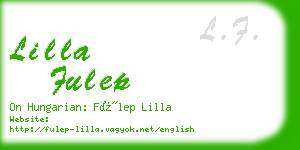 lilla fulep business card